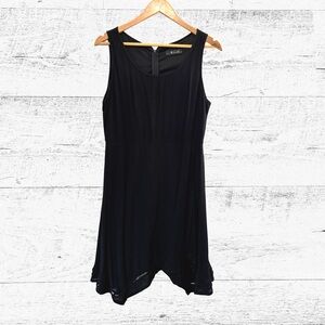 Black Asymmetrical Cut Out Cocktail Mini Dress